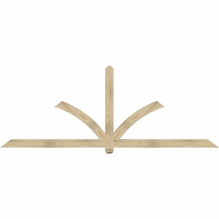 Ekena Millwork Redmond Rough Sawn Timber Gable Bracket, Douglas Fir, 108"W x 40"H x 4"D x 4"F, 9/12 Pitch GBW108X40X0404RED00RDF